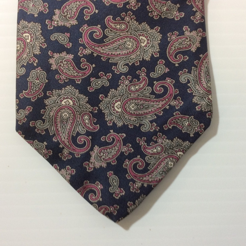 Gant MENS TIE NECKTIE 3.5 USA Silk Navy Blue Gray Burgundy White